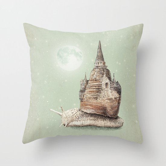 The Snail's Dream Throw Pillow