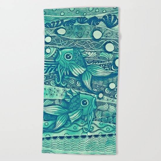 Baby Koi Tangle 2.1 Beach Towel