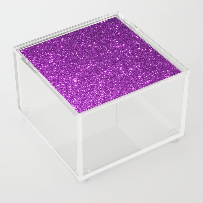 Purple Sparkly Glitter Acrylic Box