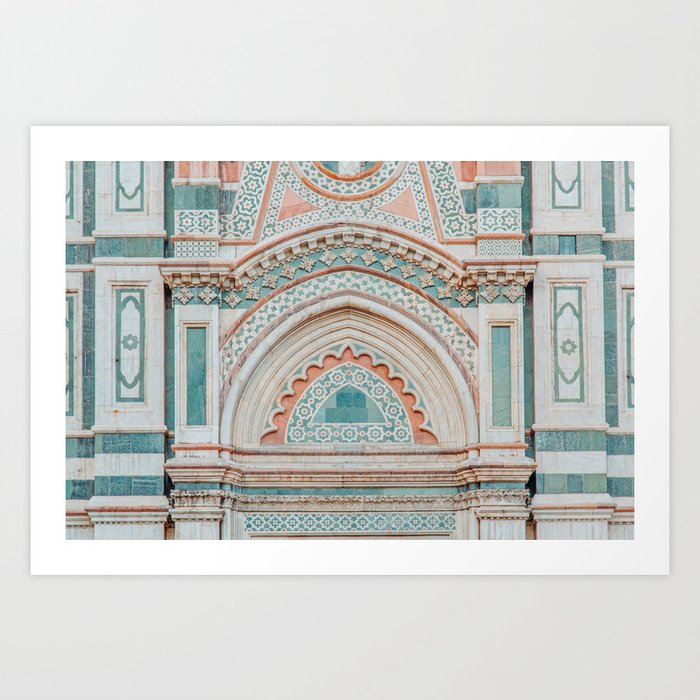 Il Duomo Marble Pattern 2 - Florence Italy Architecture, Travel Photography Art Print