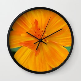 Glowing - Orange Cosmos Wall Clock