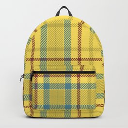 Yellow Tartan Plaid Scottish Pattern Backpack