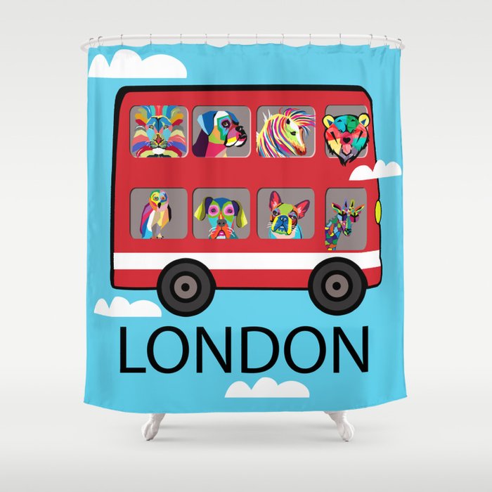 London bus Shower Curtain