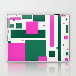Pink and green mod squares Laptop & iPad Skin