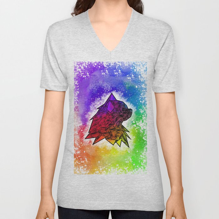 Nyanya's Rainbow V Neck T Shirt