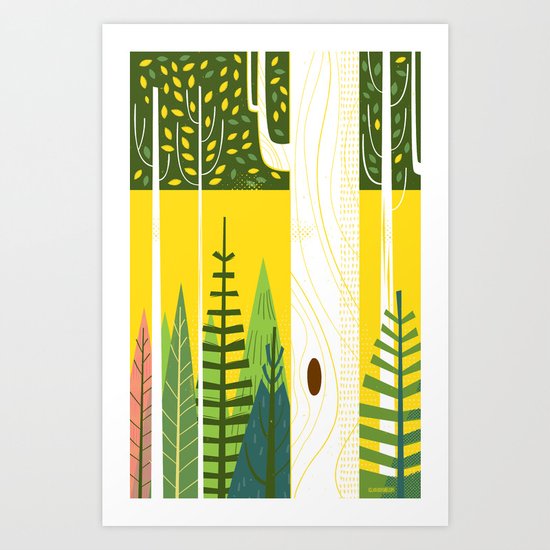 Joyful Trees Art Print