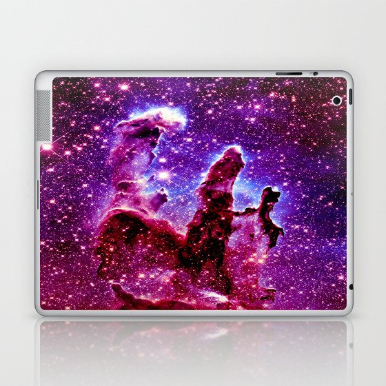 galaxy nebula : Pink & Purple pillars of creation Laptop & iPad Skin