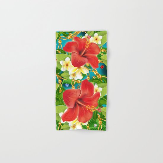 tropical color party Hand & Bath Towel