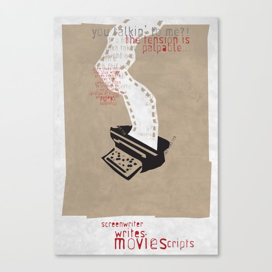 Screenwriter Canvas Print