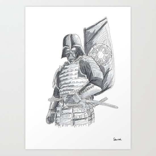 Samurai Vader Art Print
