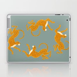 Leopard Race - blue Laptop Skin