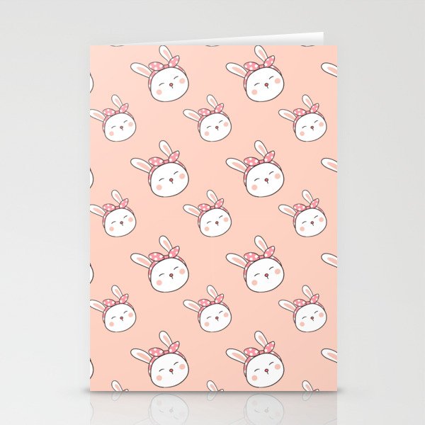 Bunny Faces Stationery Cards