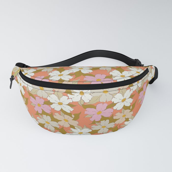 orange peach pink floral aesthetic dogwood symbolize rebirth and hope Fanny Pack