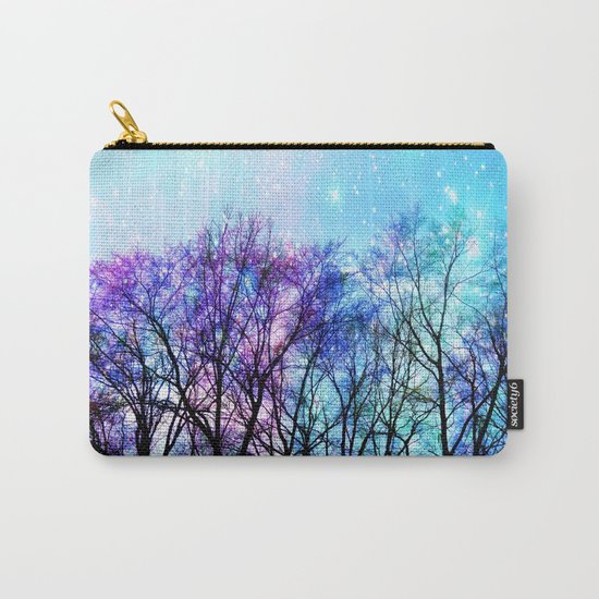 Black Trees Playful Pastels Space Carry-All Pouch