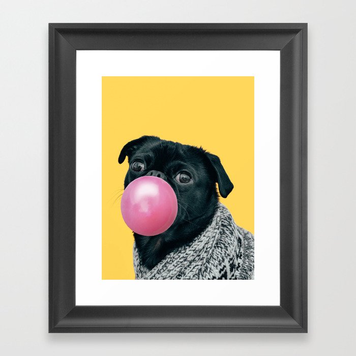 Pug Life: Pop Animals Framed Art Print