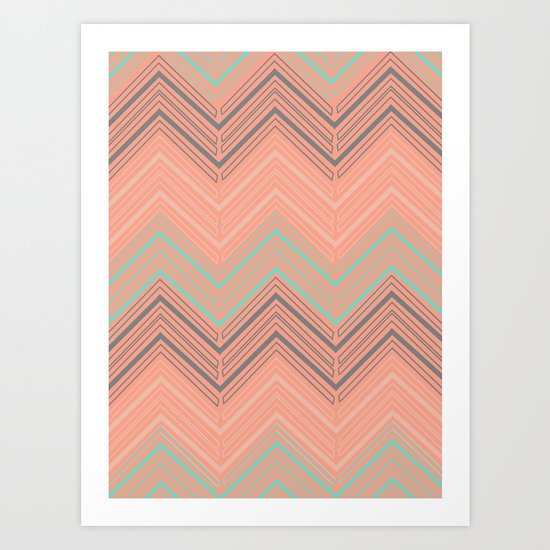 Soft Chevron Art Print