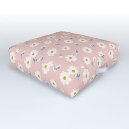 Daisies light pink Outdoor Floor Cushion
