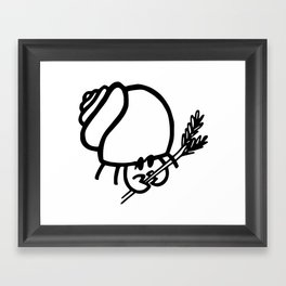 Hermit Crab - Crabotanicals Logo Framed Art Print