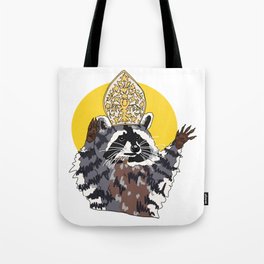 Racoon Pope Tote Bag
