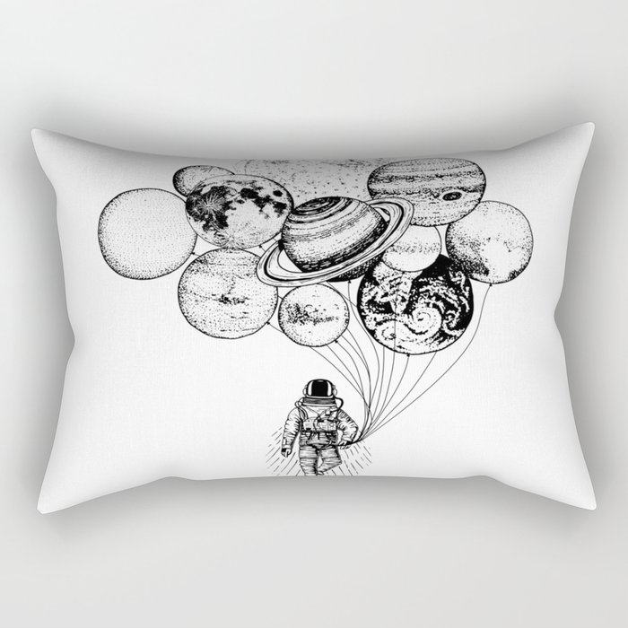 Astronaut Holding The Balloon Rectangular Pillow