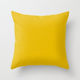 Mustard Yellow, Solid Yellow Throw Pillow