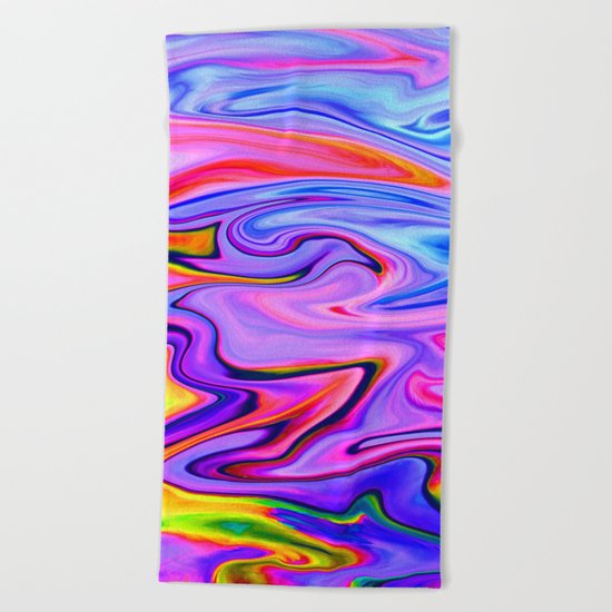 Marbled X Beach Towel