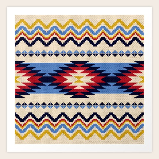 Aztec pattern Art Print