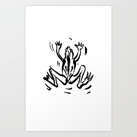 Dancing frog Art Print