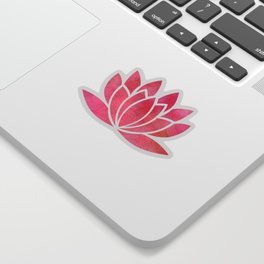 Zen Watercolor Lotus Flower Yoga Symbol Sticker