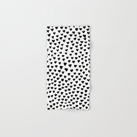 Black Heart Hand & Bath Towel