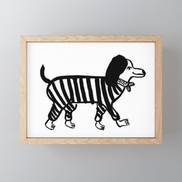 Dog in pijamas Framed Mini Art Print