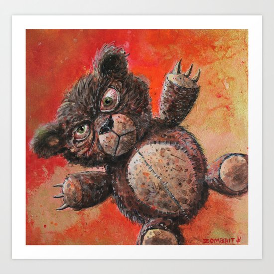 Scary Bear Art Print