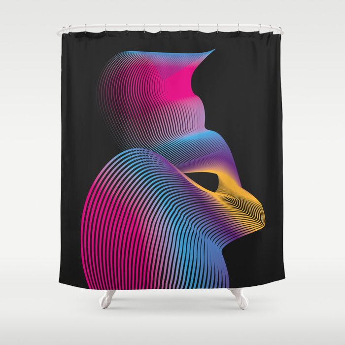 Digital Rooster Shower Curtain