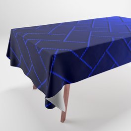 Herringbone Gradient Dark Blue Tablecloth