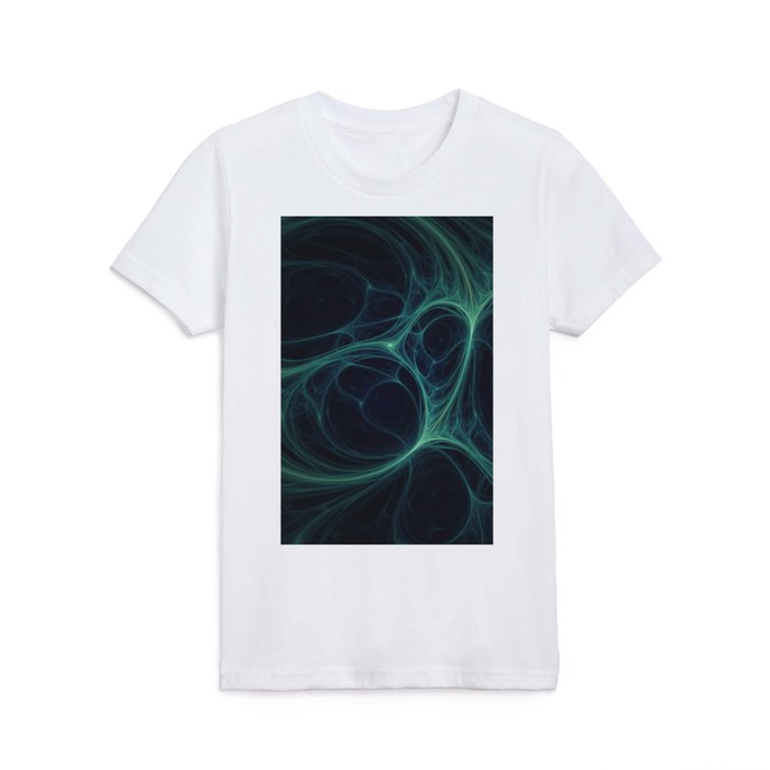 Dark Emerald Web. Digital Abstract Art  Kids T Shirt