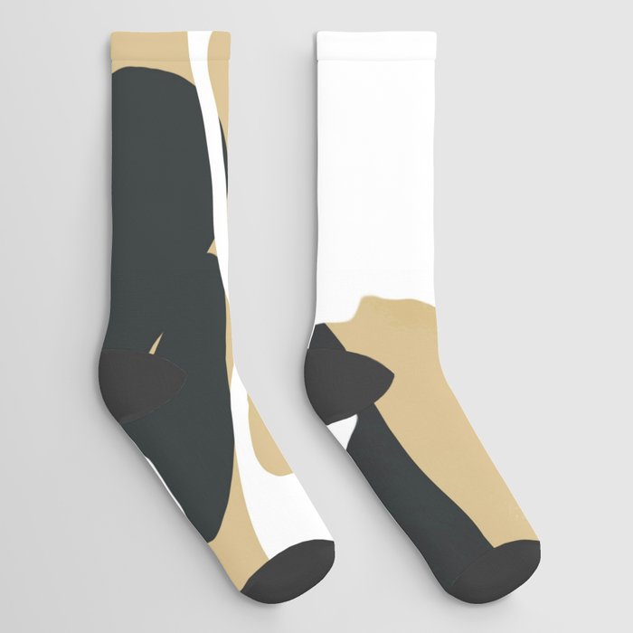 Scandinavian abstract splatter pattern 02 Socks