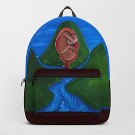 the Descendant Ancestors Backpack | Umbilicalcord, Birth, Baby, Midwife, Korean, Affirmation, Placenta, River, Decolonize, Mountain 