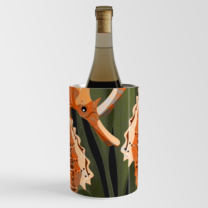 Colorful Seahorses Art 2 Wine Chiller
