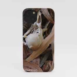 Bird Skull in Leaf Litter iPhone Case