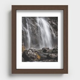 Earland Falls // Routeburn Track Otago NZ Photography Art Print Recessed Framed Print