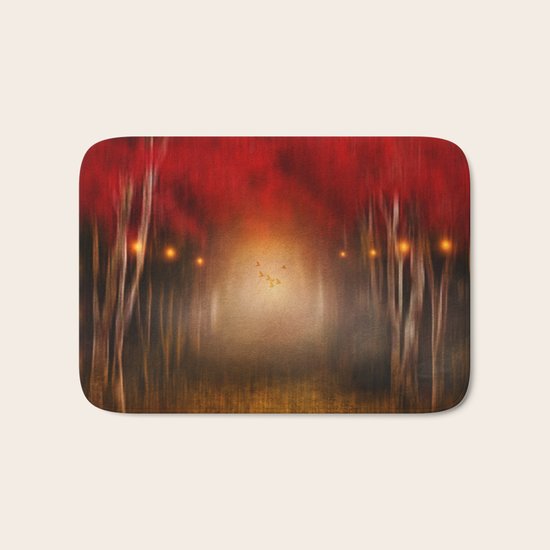 Red Melody Bath Mat