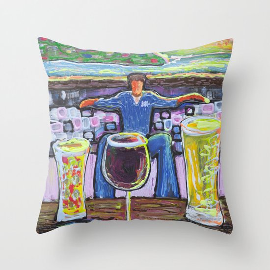 Man vs. Vice Throw Pillow