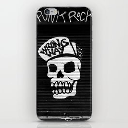 Punk rock American Graffiti ride or die black and white photograph - photography - photographs iPhone Skin