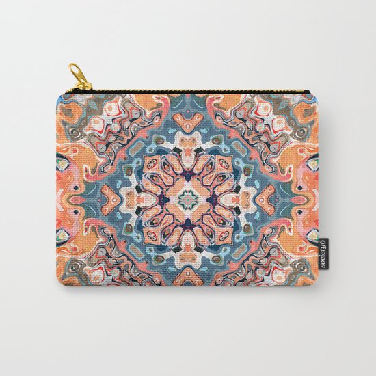 Textured Mandala Pattern Carry-All Pouch