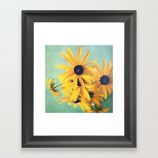 Sweet Yellow Flowers Framed Art Print
