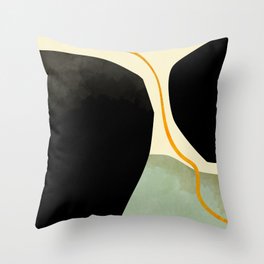 shapes organic mid century modern Throw Pillow