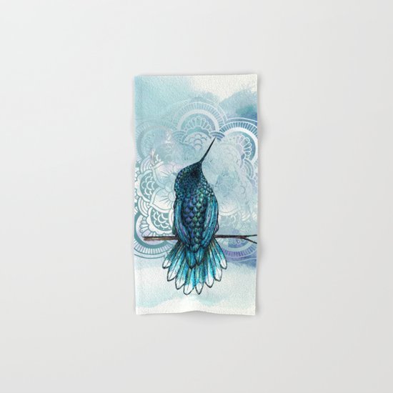 Aquarela hummingbird Hand & Bath Towel