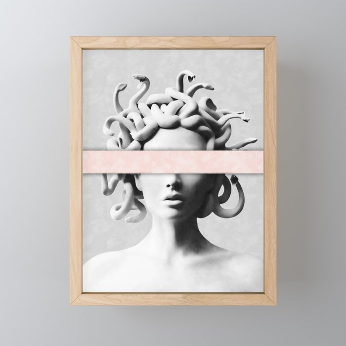 Medusa portrait Framed Mini Art Print
