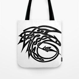Celtic Knotwork Toothless (BLACK) Tote Bag
