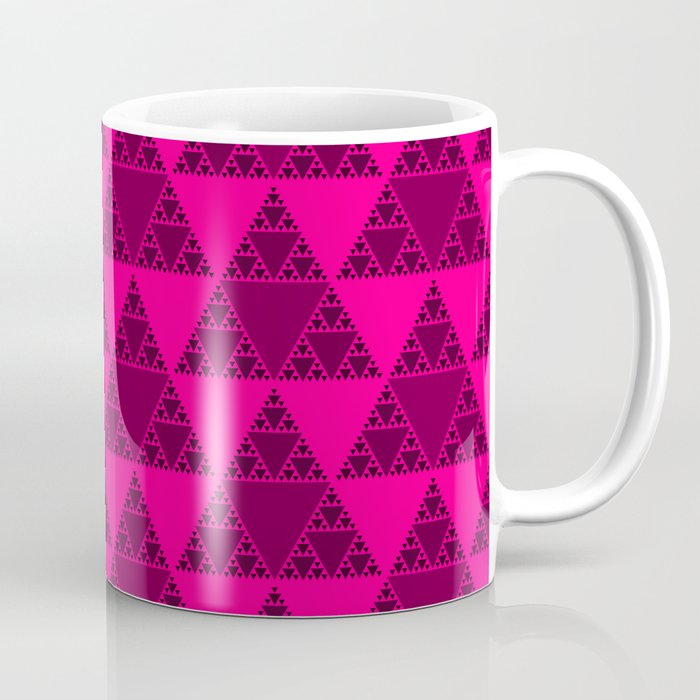 Sierpinski Pink Triangles Coffee Mug